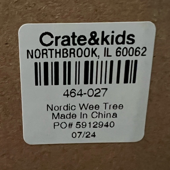 Crate and Barrel Kids Nordic Wee Christmas Tree Flocked Tree Skirt Colorful Ball - Picture 4 of 10